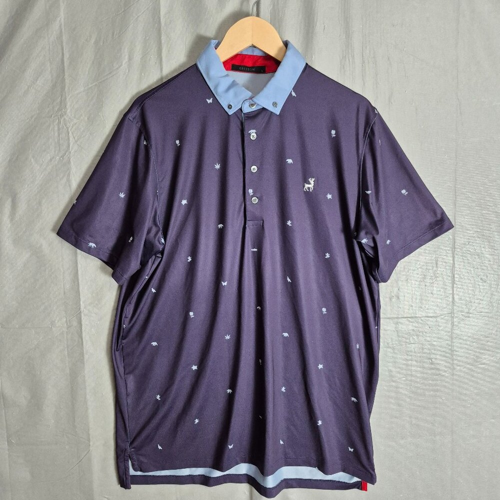 Greyson Polo Mens Spirit Of California Large Polo All Over Print Stretch - 0486